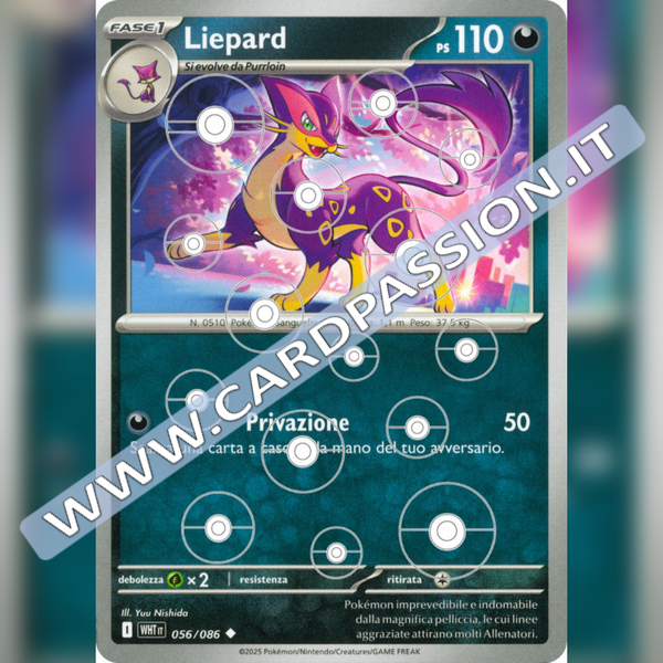 056/086 Liepard Poke Ball Reverse | Fuoco Bianco