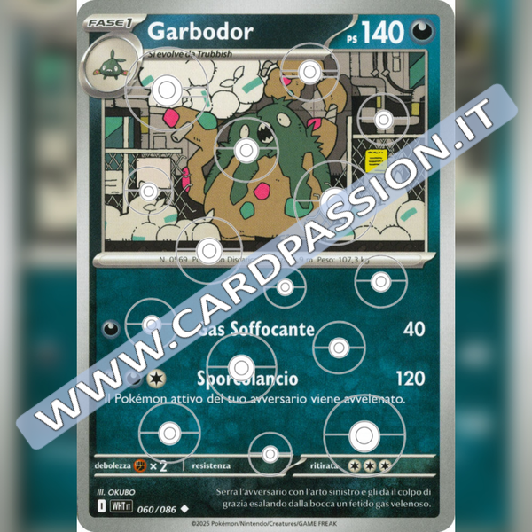 060/086 Garbodor Poke Ball Reverse | Fuoco Bianco