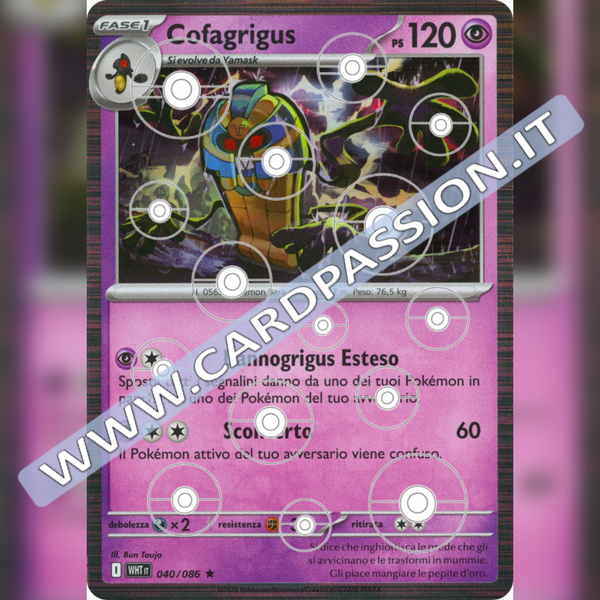 040/086 Cofagrigus Poke Ball Reverse | Fuoco Bianco