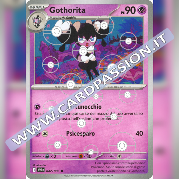 042/086 Gothorita Poke Ball Reverse | Fuoco Bianco