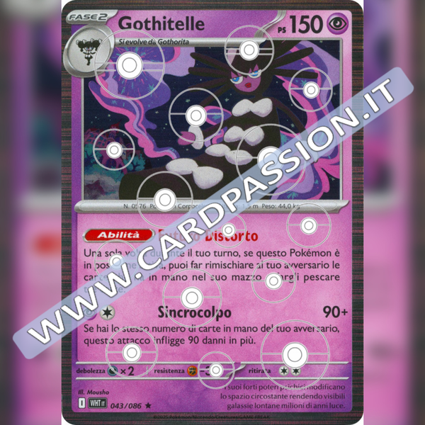 043/086 Gothitelle Poke Ball Reverse | Fuoco Bianco