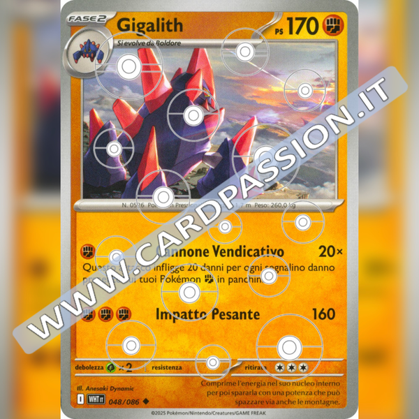 048/086 Gigalith Poke Ball Reverse | Fuoco Bianco
