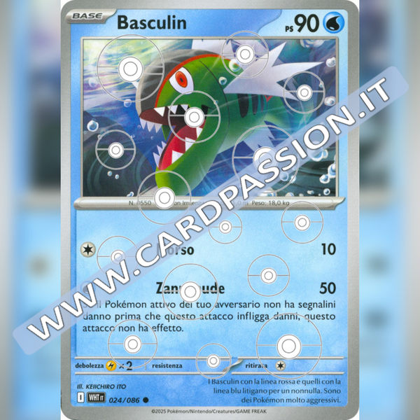 024/086 Basculin Poke Ball Reverse | Fuoco Bianco