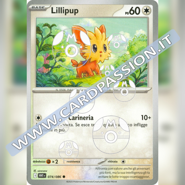 074/086 Lillipup Master Ball Reverse | Fuoco Bianco