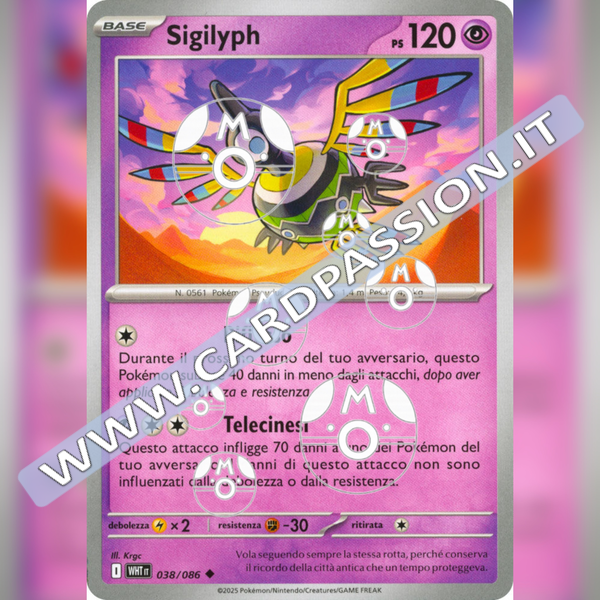 038/086 Sigilyph Master Ball Reverse | Fuoco Bianco
