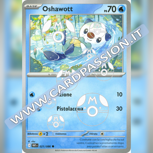 021/086 Oshawott Master Ball Reverse | Fuoco Bianco
