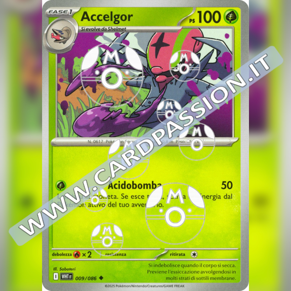 009/086 Accelgor Master Ball Reverse | Fuoco Bianco