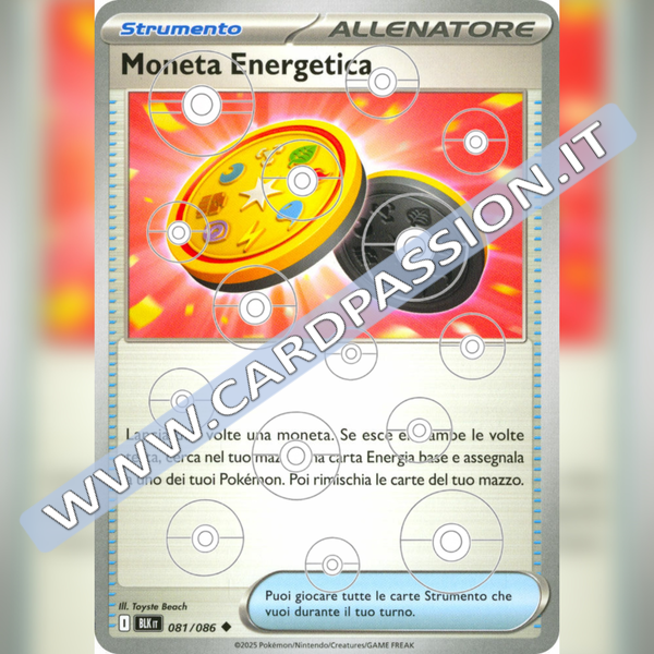 081/086 Moneta Energetica Poke Ball Reverse | Luce Nera
