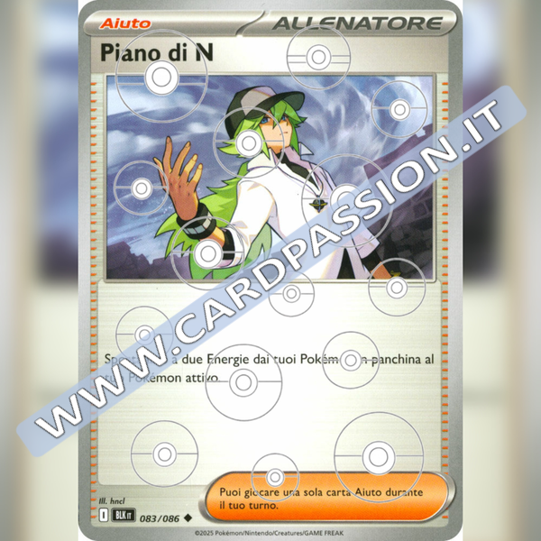 083/086 Piano di N Poke Ball Reverse | Luce Nera
