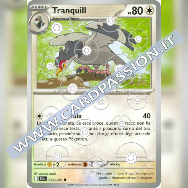 072/086 Tranquill Poke Ball Reverse | Luce Nera