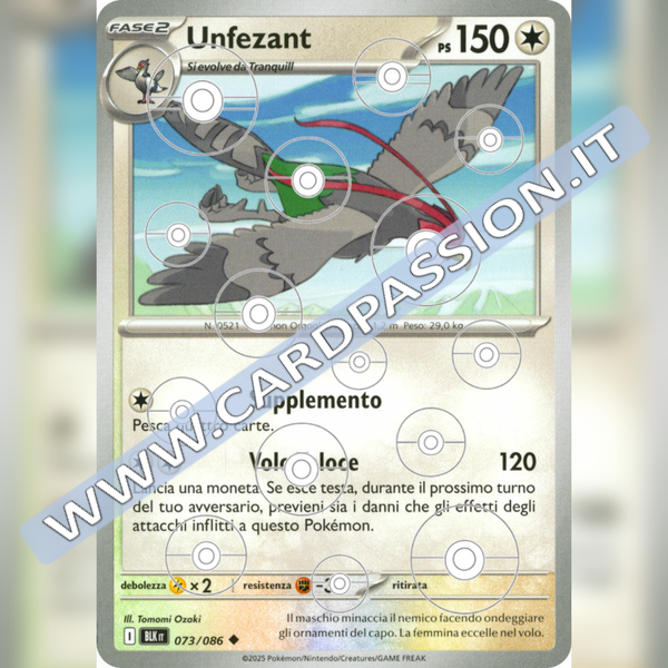 073/086 Unfezant Poke Ball Reverse | Luce Nera