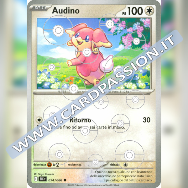 074/086 Audino Poke Ball Reverse | Luce Nera