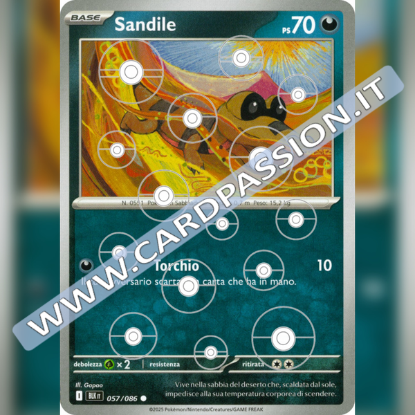 057/086 Sandile Poke Ball Reverse | Luce Nera