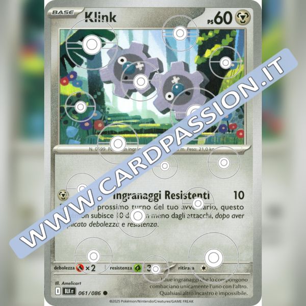 061/086 Klink Poke Ball Reverse | Luce Nera