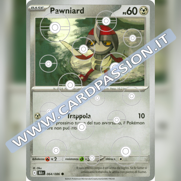 064/086 Pawniard Poke Ball Reverse | Luce Nera