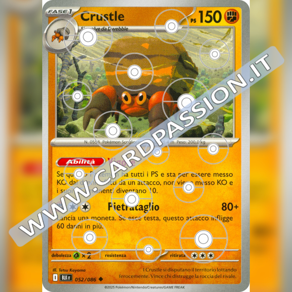 052/086 Crustle Poke Ball Reverse | Luce Nera
