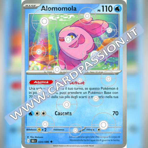 024/086 Alomomola Poke Ball Reverse | Luce Nera