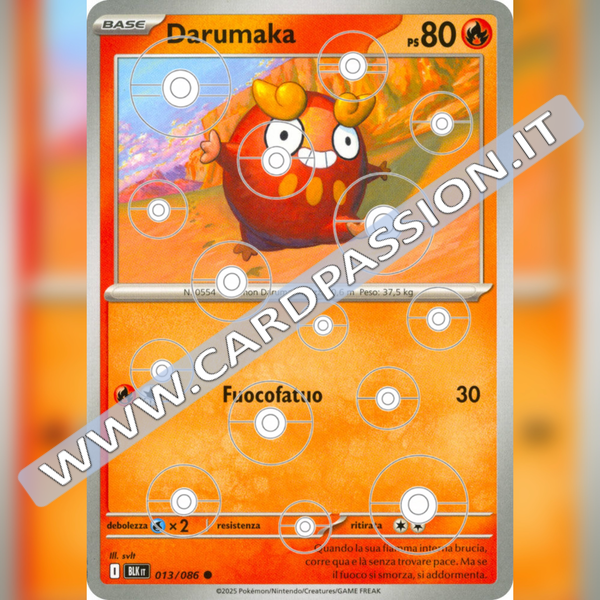 013/086 Darumaka Poke Ball Reverse | Luce Nera