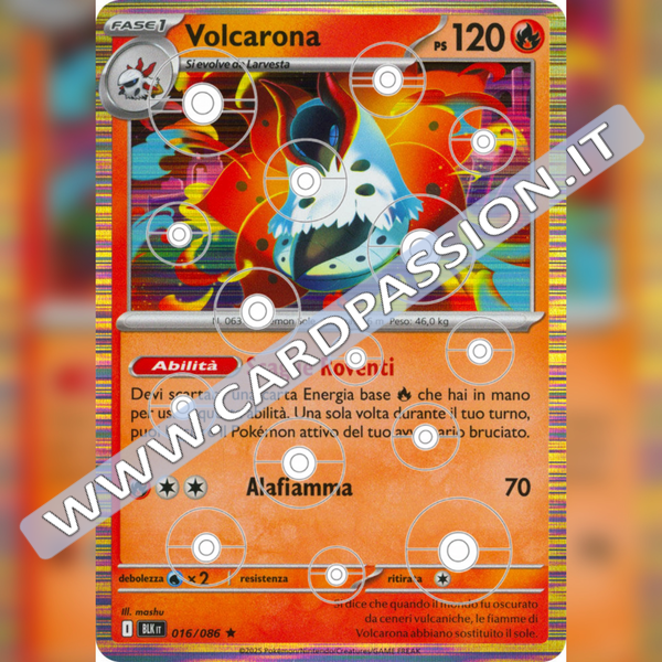 016/086 Volcarona Poke Ball Reverse | Luce Nera