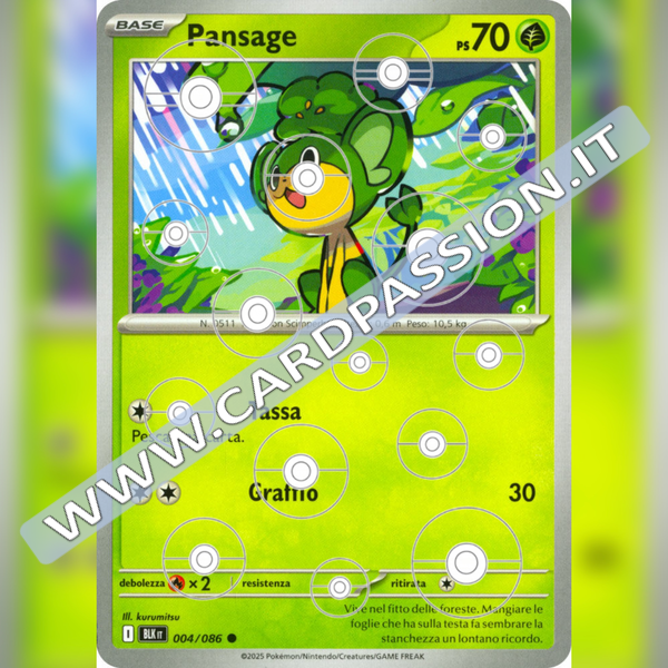 004/086 Pansage Poke Ball Reverse | Luce Nera