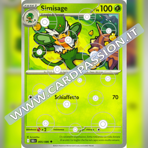 005/086 Simisage Poke Ball Reverse | Luce Nera