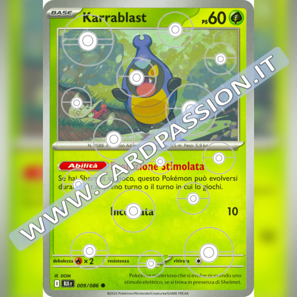 009/086 Karrablast Poke Ball Reverse | Luce Nera