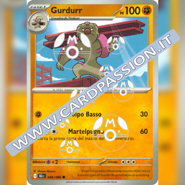 048/086 Gurdurr Master Ball Reverse | Luce Nera