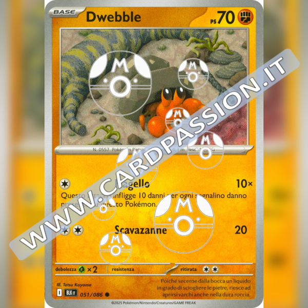 051/086 Dwebble Master Ball Reverse | Luce Nera