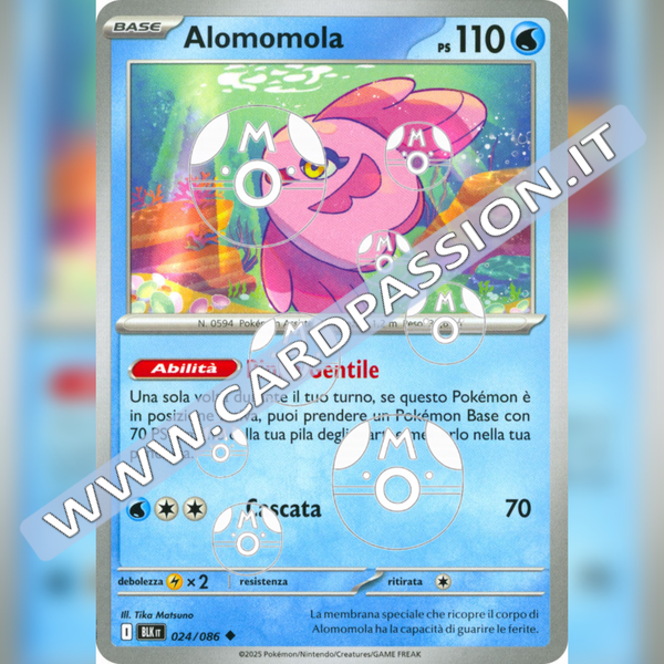 024/086 Alomomola Master Ball Reverse | Luce Nera