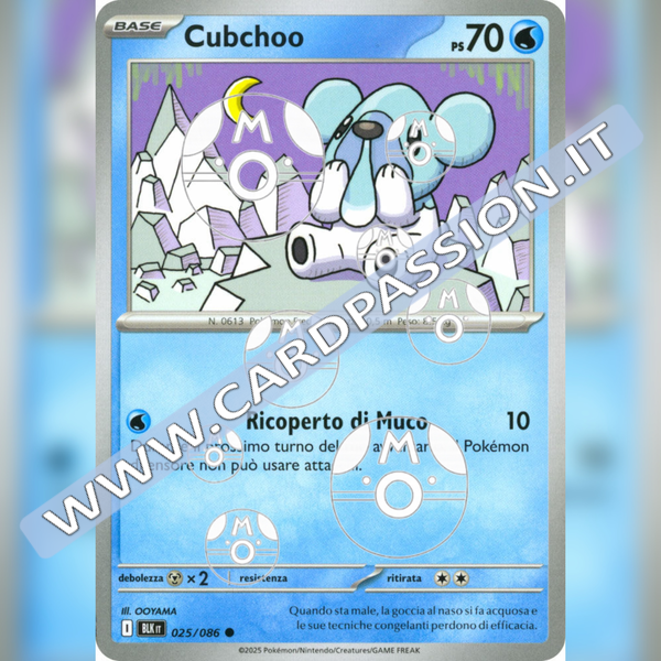 025/086 Cubchoo Master Ball Reverse | Luce Nera