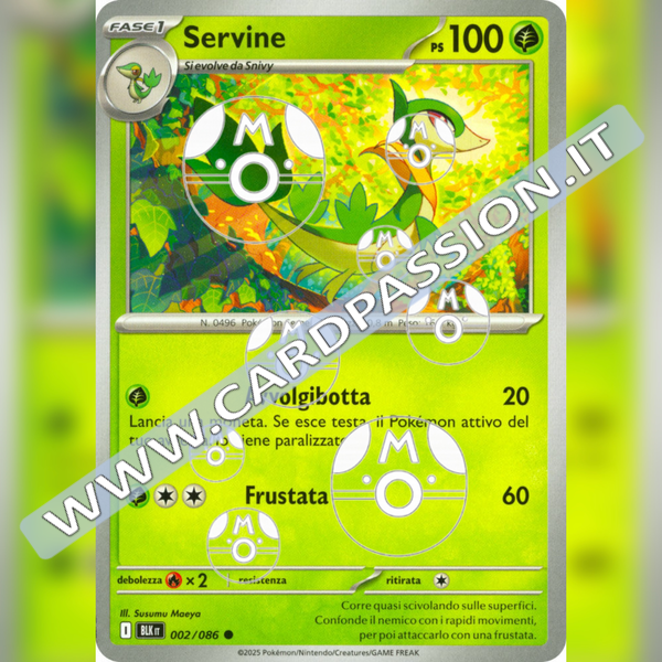002/086 Servine Master Ball Reverse | Luce Nera