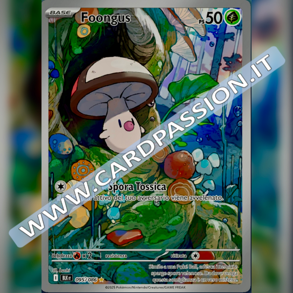 095/086 Foongus Illustrazione Rara | Luce Nera