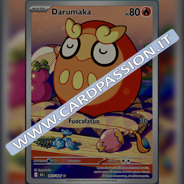 097/086 Darumaka Illustrazione Rara | Luce Nera