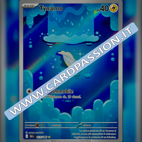 113/086 Tynamo Illustrazione Rara | Luce Nera