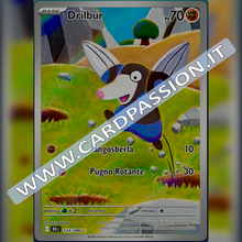 124/086 Drilbur Illustrazione Rara | Luce Nera