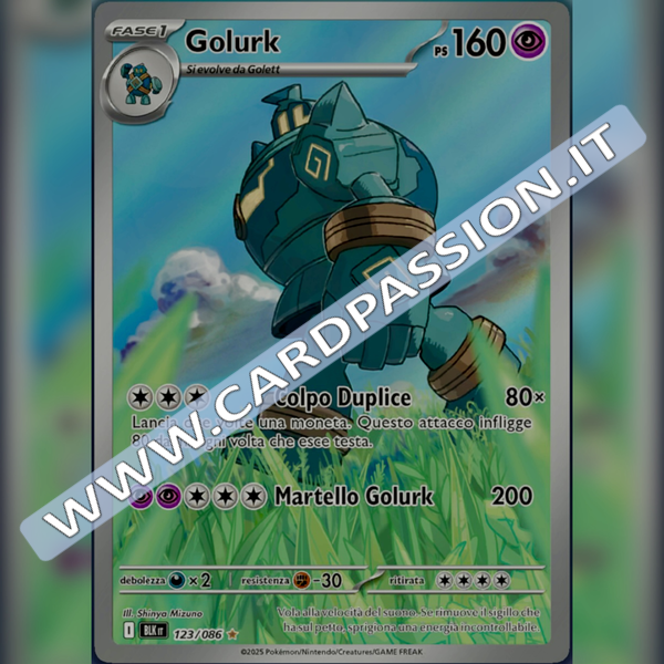 123/086 Golurk Illustrazione Rara | Luce Nera