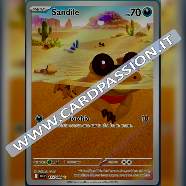 135/086 Sandile Illustrazione Rara | Luce Nera