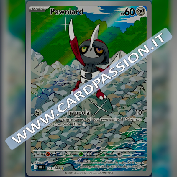 142/086 Pawniard Illustrazione Rara | Luce Nera