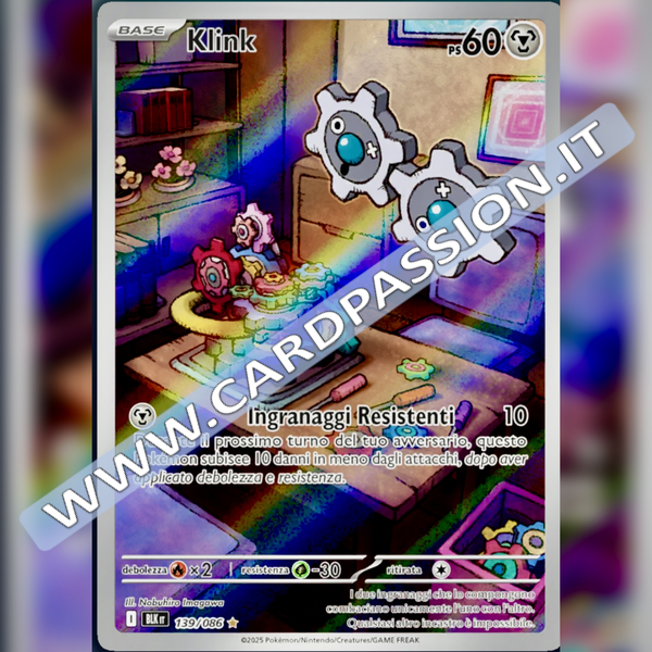 139/086 Klink Illustrazione Rara | Luce Nera