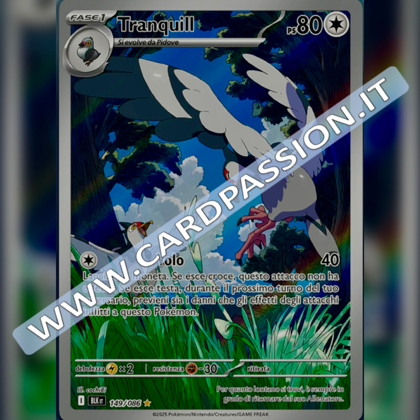149/086 Tranquill Illustrazione Rara | Luce Nera