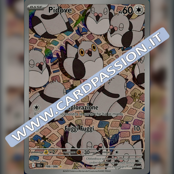 148/086 Pidove Illustrazione Rara | Luce Nera