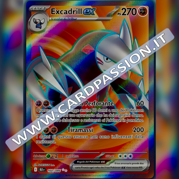 160/086 Excadrill ex (Full Art) | Luce Nera