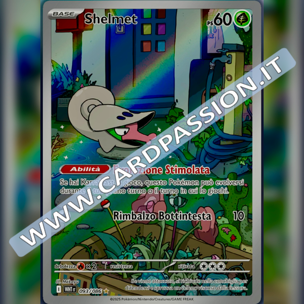 093/086 Shelmet Illustrazione Rara | Fuoco Bianco