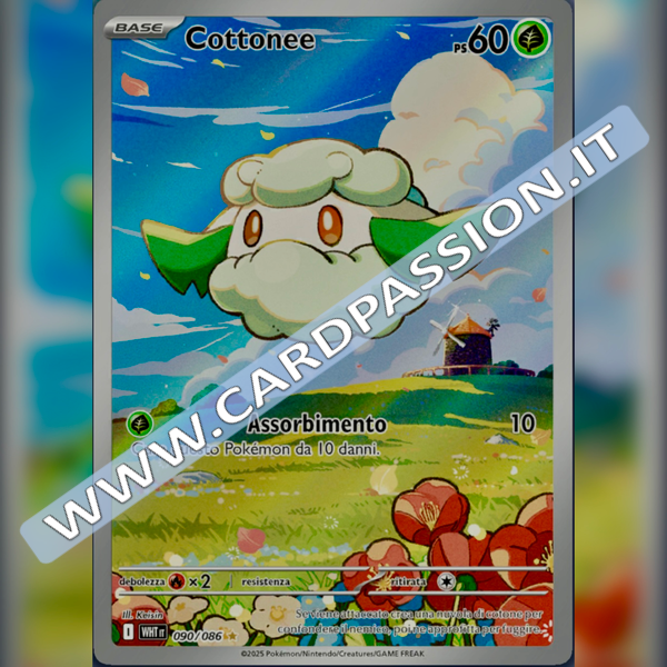 090/086 Cottonee Illustrazione Rara | Fuoco Bianco