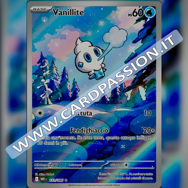 111/086 Vanillite Illustrazione Rara | Fuoco Bianco