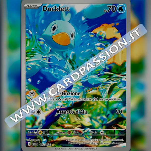 109/086 Ducklett Illustrazione Rara | Fuoco Bianco