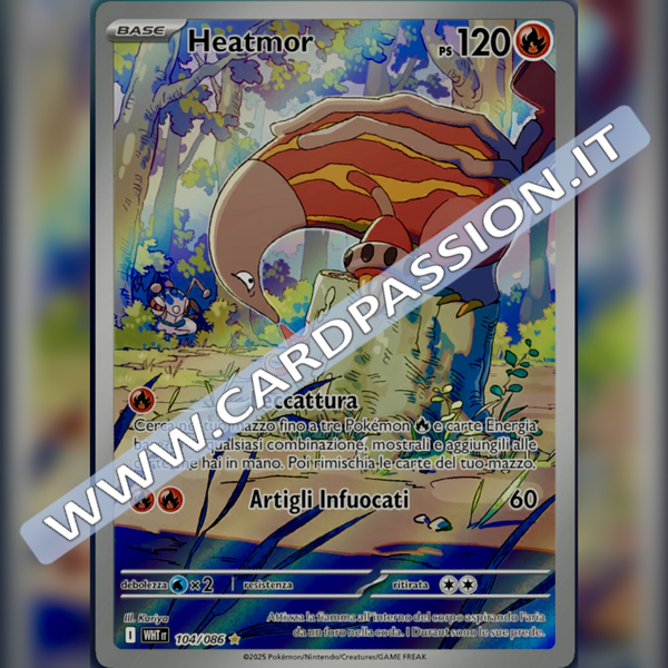 104/086 Heatmor Illustrazione Rara | Fuoco Bianco