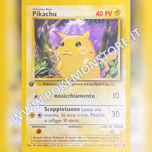 58/102 Pikachu Prima Edizione Good | Set Base (IT)