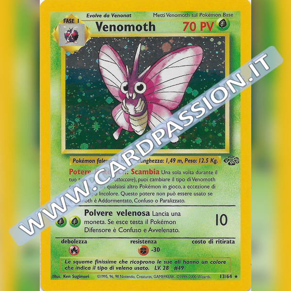 13/64 Venomoth Holo Near Mint | Set Jungle (IT)