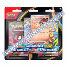 3 Pack Blister Caos Nascente con Promo di Charmeleon (IT)